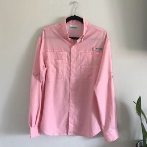 Columbia PFG FISHING Long Sleeve, Pink Size Small